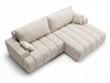 Ecksofa L-Form Rechts mit Schlaffunktion und Bettkasten Caleo Beige