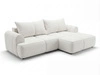 Ecksofa L-Form Rechts mit Schlaffunktion und Bettkasten Bonno Creme 