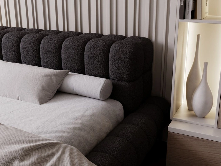 Polsterbett mit Lattenrost 140x200 Imagine Schwarz