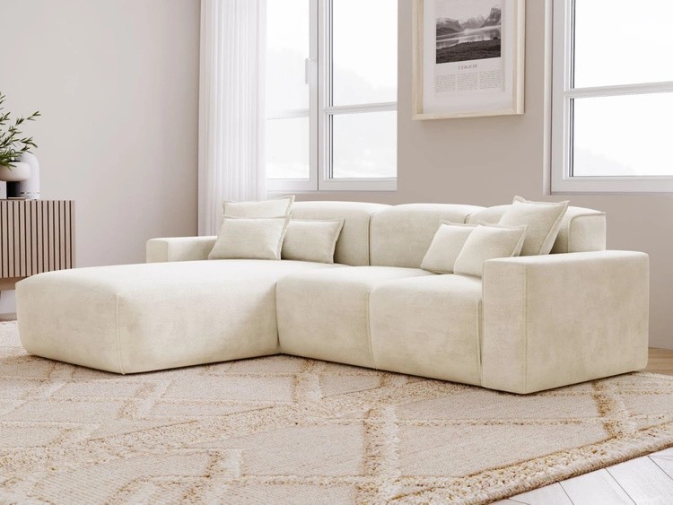 Ecksofa L-Form Links Moderne Ecksofa Leni Beige