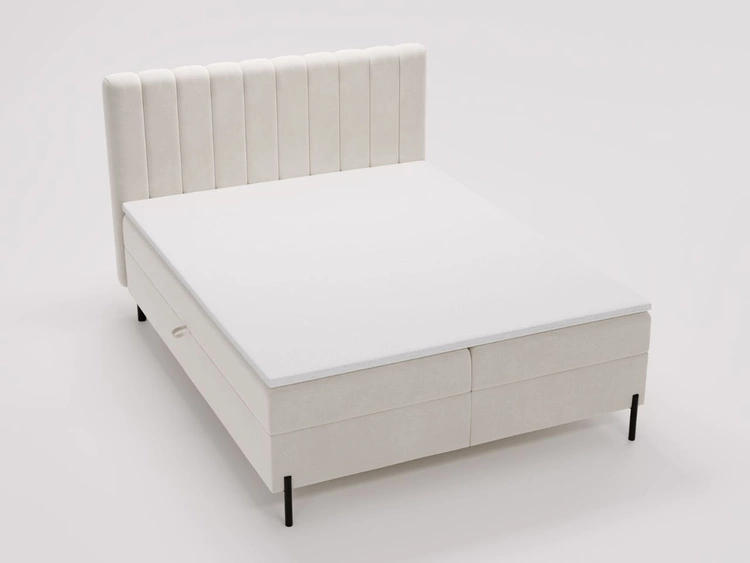 Boxspringbett mit Bettkasten 160x200 Primavera Creme