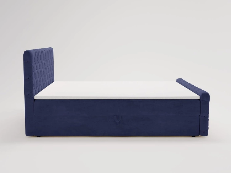 Boxspringbett mit Bettkasten 140x200 Lunaris Blau
