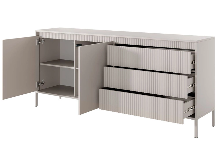 Kommode mit Türen und Schubladen 187 cm Sorano Beige