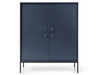 Türkommode mit Schwarz Metallbeinen Amor Marineblau