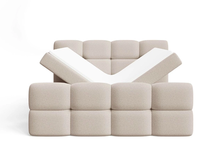 Boxspringbett mit Bettkasten 160x200 Rivon Beige