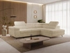 Ecksofa L-Form mit Schlaffunktion und Bettkasten Argon Rechts Beige