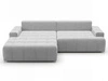 Ecksofa L-Form mit Schlaffunktion und Bettkasten Tulio Links Grau