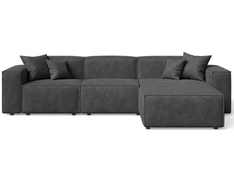 Ecksofa L-Form Rechts Arizona Dunkelgrau