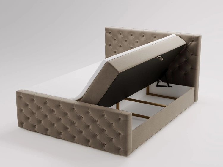 Boxspringbett mit Bettkasten 160x200 Montego Braun