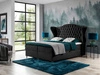 Boxspringbett mit Bettkasten 120x200 Kate Schwarz