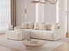 Ecksofa L-Form mit Schlaffunktion und Bettkasten Decor L Beige