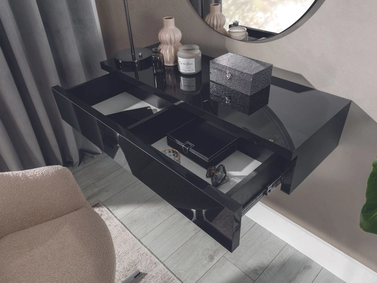 Hängender Schminktisch Nusco Schwarz Glanz