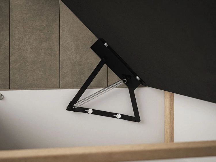 Boxspringbett mit Bettkasten 120x200 Denza Grau