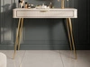 Schminktisch mit Goldenen Metallbeinen Latina Beige