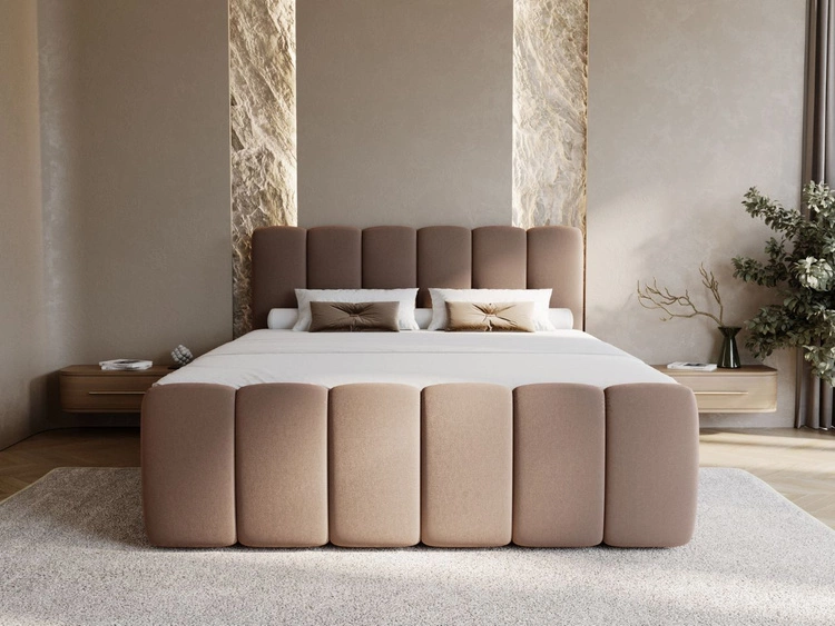 Boxspringbett mit Bettkasten 200x200 Cloud Braun