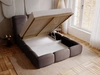 Polsterbett mit Bettkasten und Lattenrost 120x200 Bubble Braun