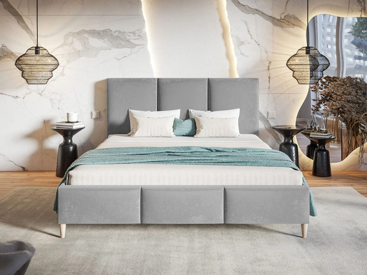 Polsterbett mit Lattenrost 160x200 Trio Grau
