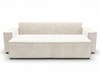 Schlafsofa mit Bettfunktion und Bettkasten Sivra Creme