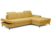 Ecksofa L-Form Rechts mit Schlaffunktion und Bettkasten Hannover Gelb