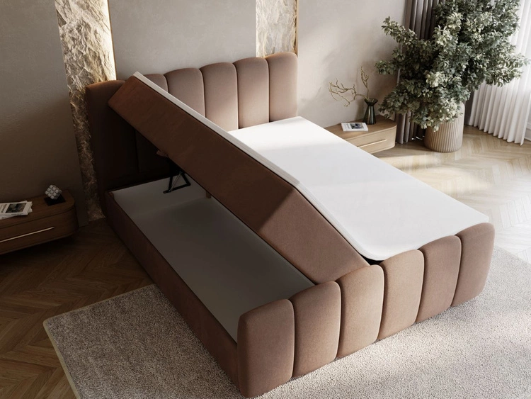 Boxspringbett mit Bettkasten 180x200 Cloud Braun