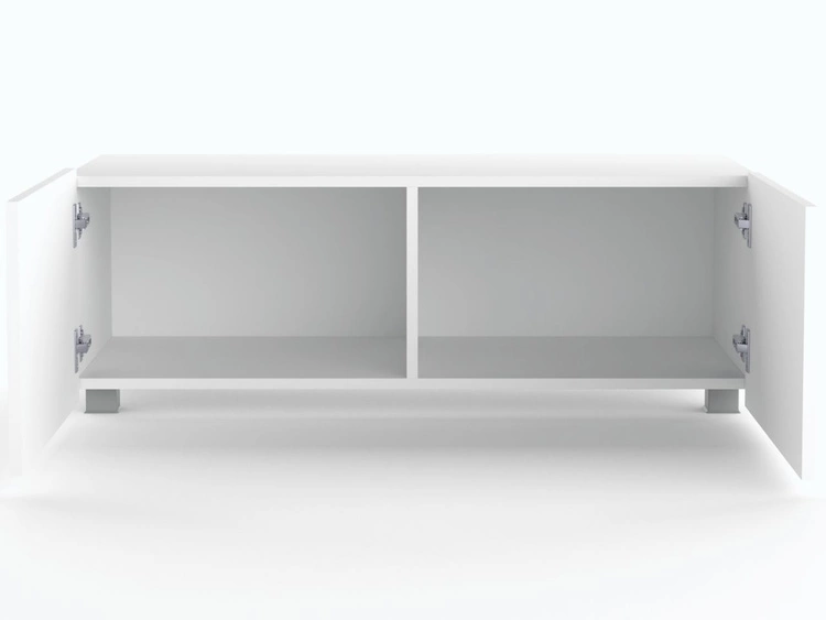 TV-Lowboard mit Türen 100 cm Kioto Weiß matt