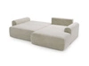 Ecksofa L-Form mit Schlaffunktion und Bettkasten Savana Rechts Hellbeige