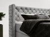 Boxspringbett mit Bettkasten 180x200 Lion Grau