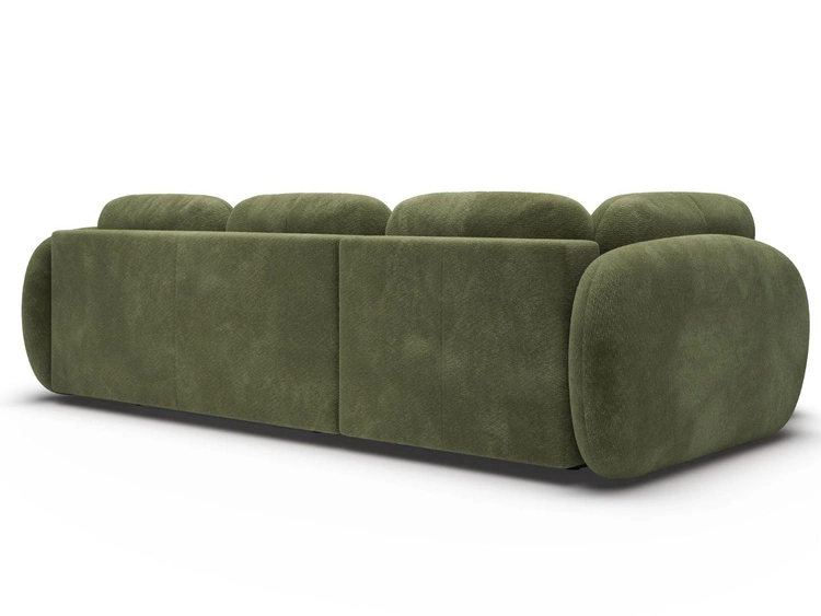 Ecksofa mit Schlaffunktion und Bettkasten Rechts Carino Grün