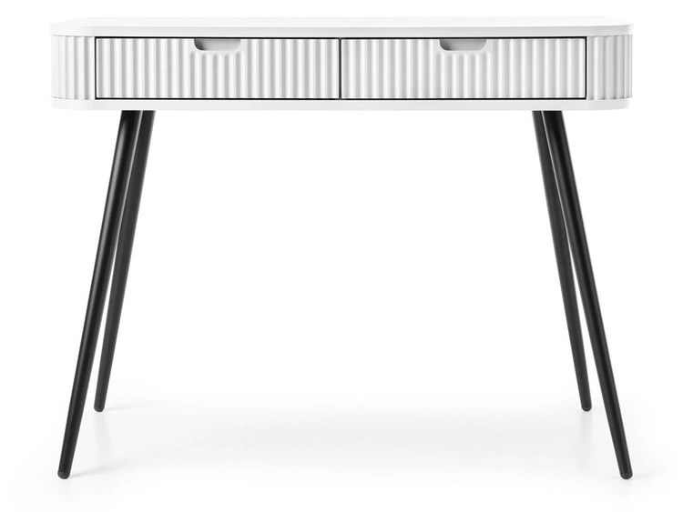 Schminktisch Viva Weiß auf Schwarzen Beinen