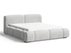 Polsterbett mit Bettkasten und Lattenrost 140x200 Aubi Grau