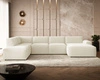 Wohnlandschaft Links Belluno Bouclé-Stoff Hellbeige