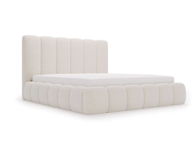 Polsterbett mit Bettkasten und Lattenrost 200x200 Imperial Creme