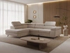 Ecksofa mit Schlaffunktion und Bettkasten Argon Links Beige