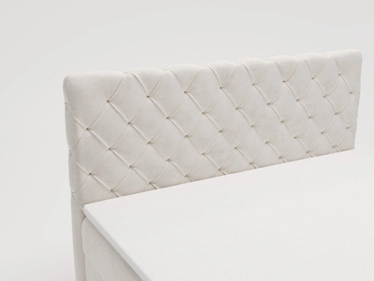 Boxspringbett mit Bettkasten 140x200 Lunaris Creme