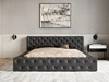 Polsterbett mit Bettkasten und Lattenrost 120x200 Palini Schwarz