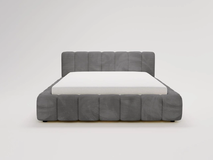 Polsterbett mit Bettkasten und Lattenrost 180x200 Ibiza Graphit