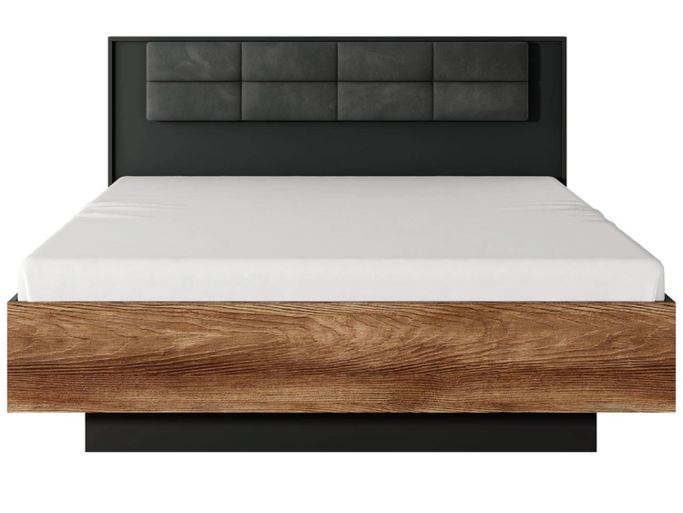 Holzbett Montreal 160x200 Kastanie, Schwarz
