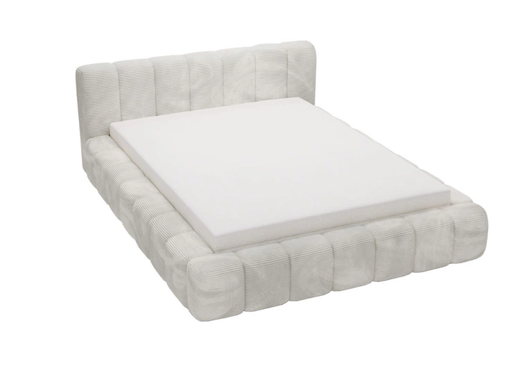 Polsterbett mit Bettkasten und Lattenrost 180x200 Ibiza Grau