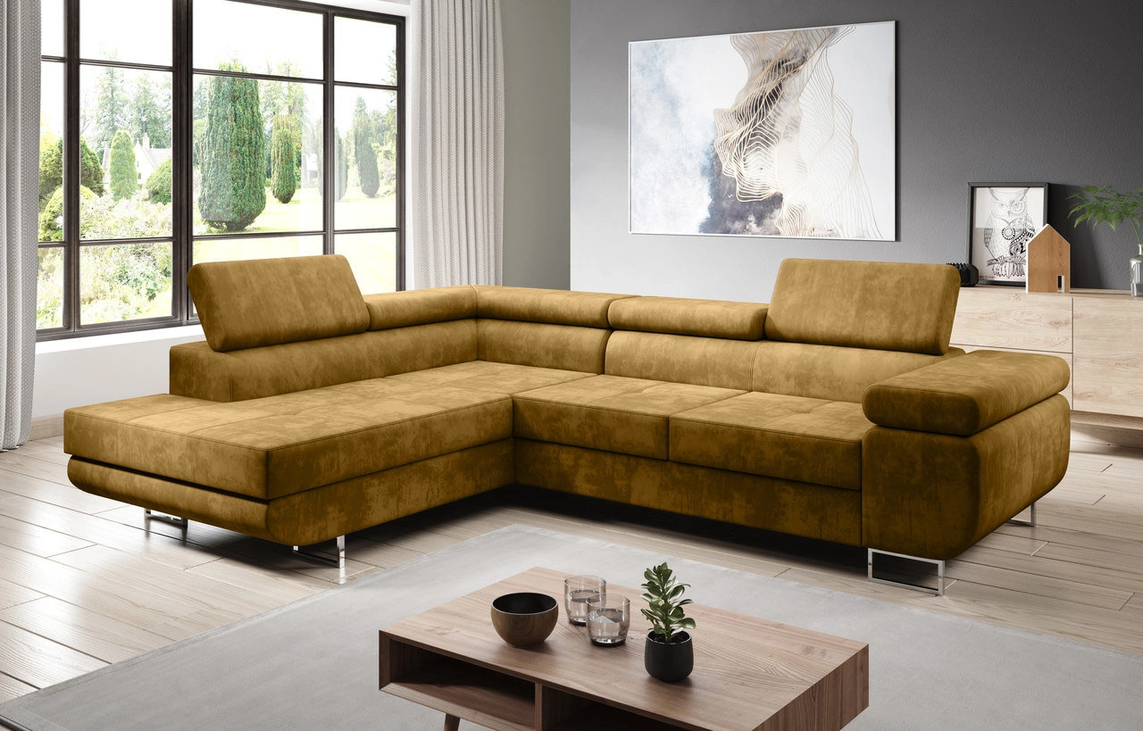 Ecksofa L-Form links Solam L - Gelb