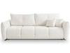 Schlafsofa mit Bettfunktion und Bettkasten Bene Creme