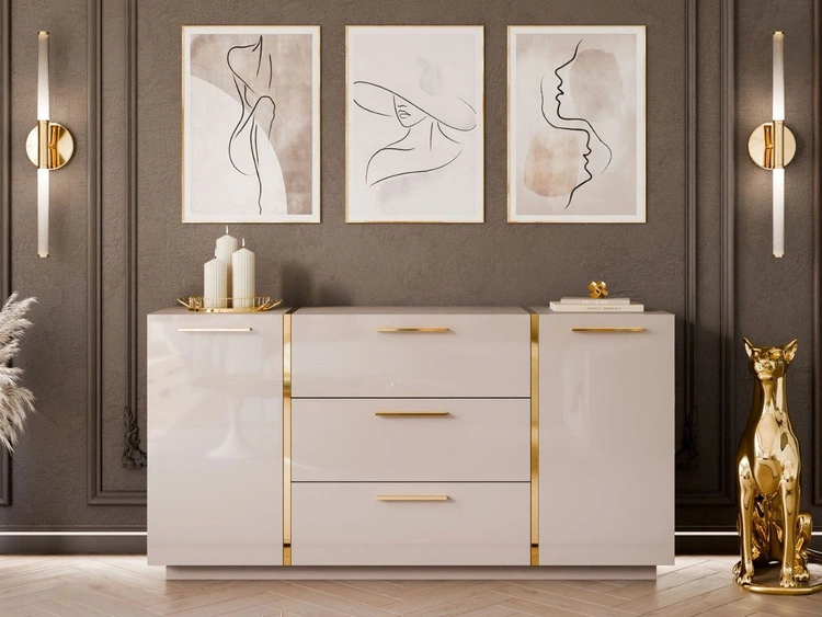 Wohnzimmer-Set im Glamour-Stil Lunelie Kaschmir