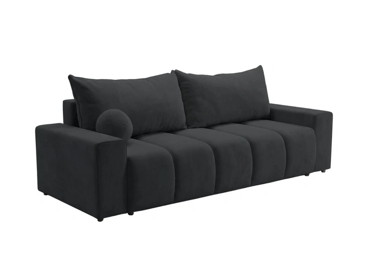 Schlafsofa mit Bettfunktion und Bettkasten Miro Schwarz