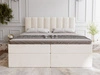 Boxspringbett mit Bettkasten 200x200 Mocca Beige
