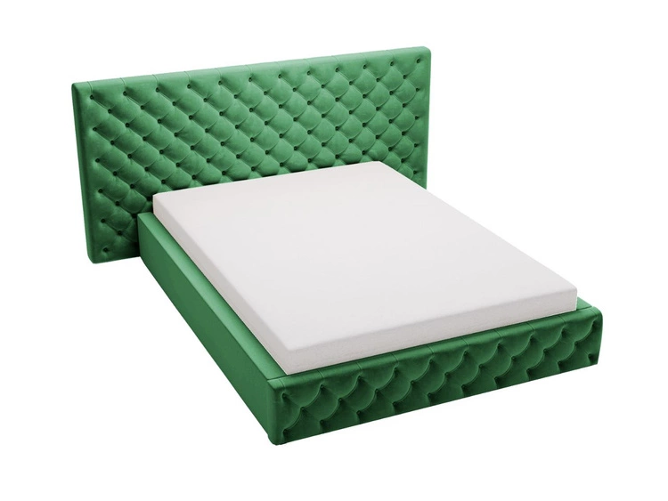 Polsterbett mit Bettkasten und Lattenrost 180x200 Madera Grün