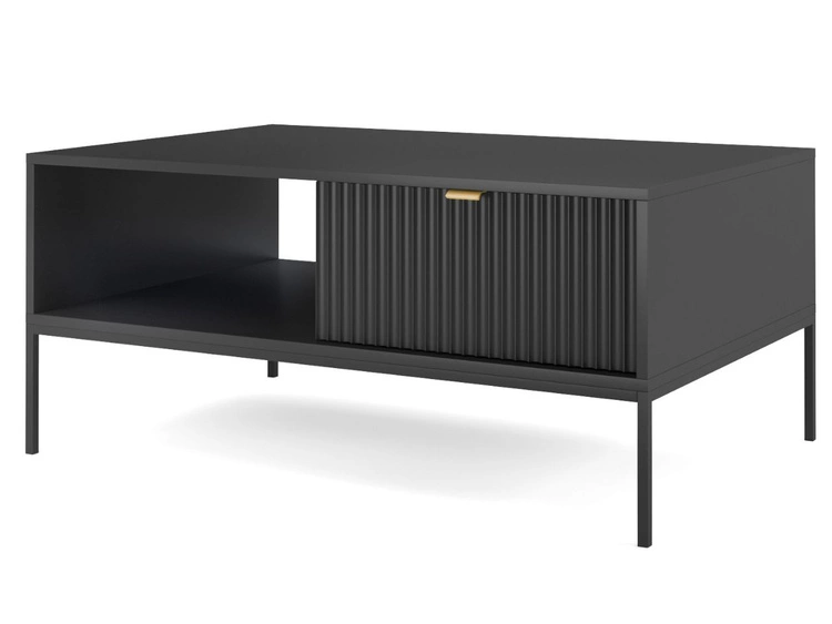 Couchtisch mit Stauraum Amber Schwarz