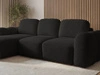Ecksofa L-Form mit Schlaffunktion und Bettkasten Avelin Links Schwarz
