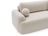Ecksofa L-Form Rechts mit Schlaffunktion und Bettkasten Aurio Creme