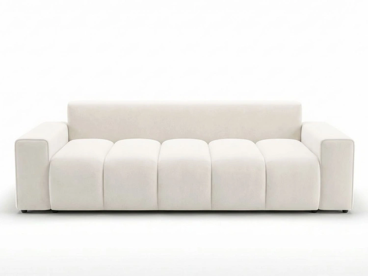 Schlafsofa mit Bettfunktion und Bettkasten Miro Creme