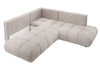Ecksofa mit Schlaffunktion und Bettkasten Links Kair Beige