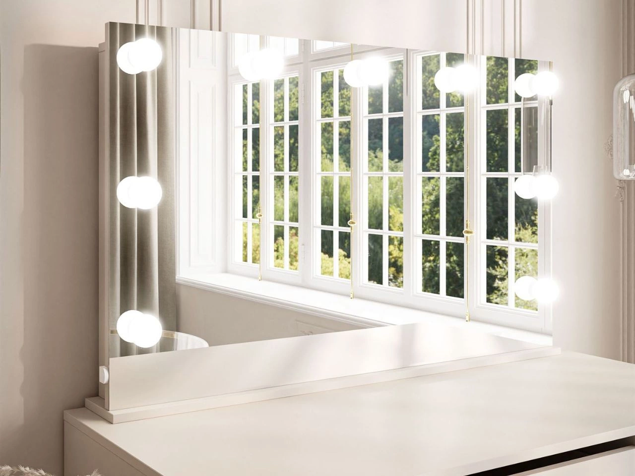 Spiegel mit LED-Beleuchtung für das Schlafzimmer Melo Elite Kaschmir